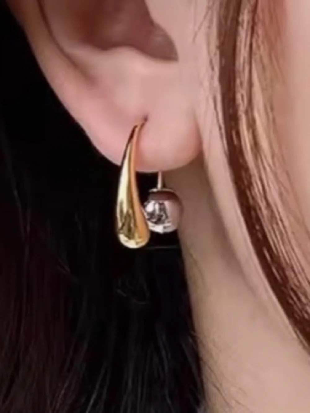 NEW Drip Drop Front Back Earrings 2 Two Tone Gold Silver Mixed Metals JL20